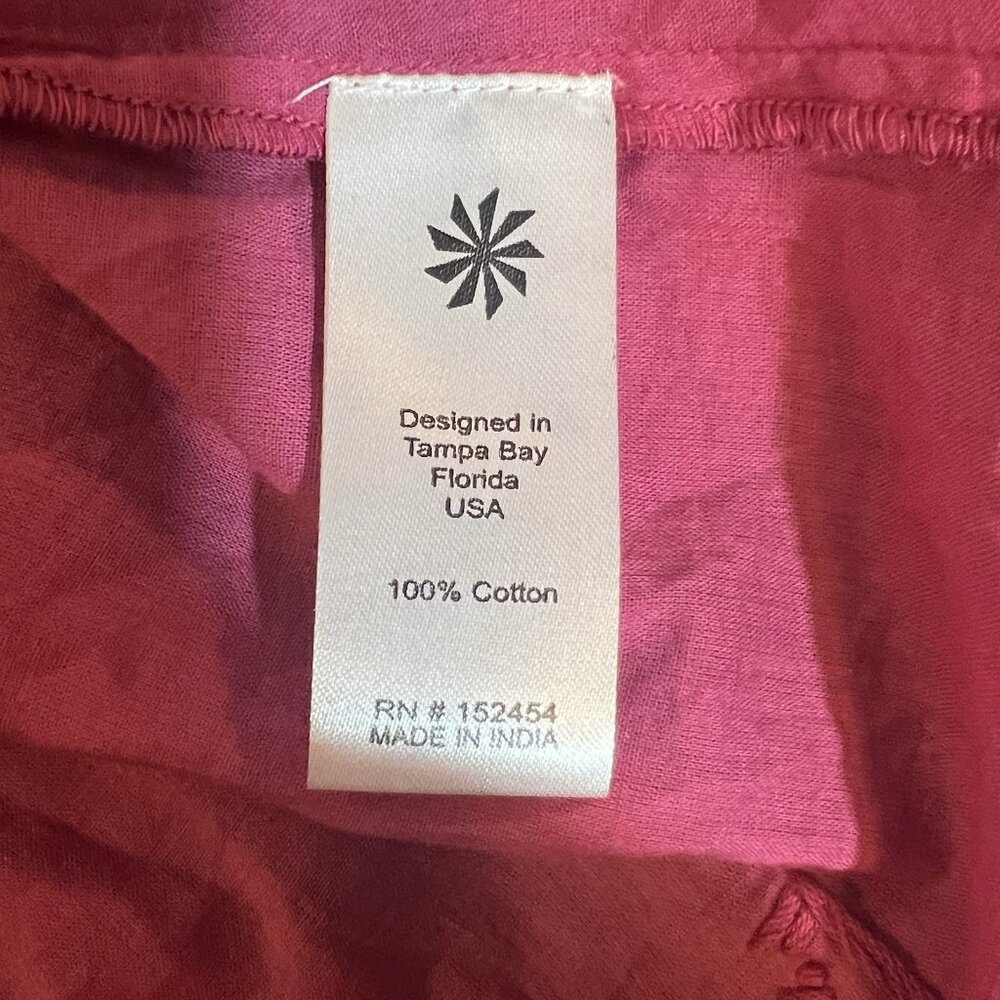 Anthropologie Kyla Seo Blouse Small Size Cotton Embroidery Pink Shirt Buttons - Picture 4 of 13